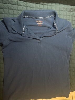 Cat & Jack Navy Polo Top - Girls Short Sleeve